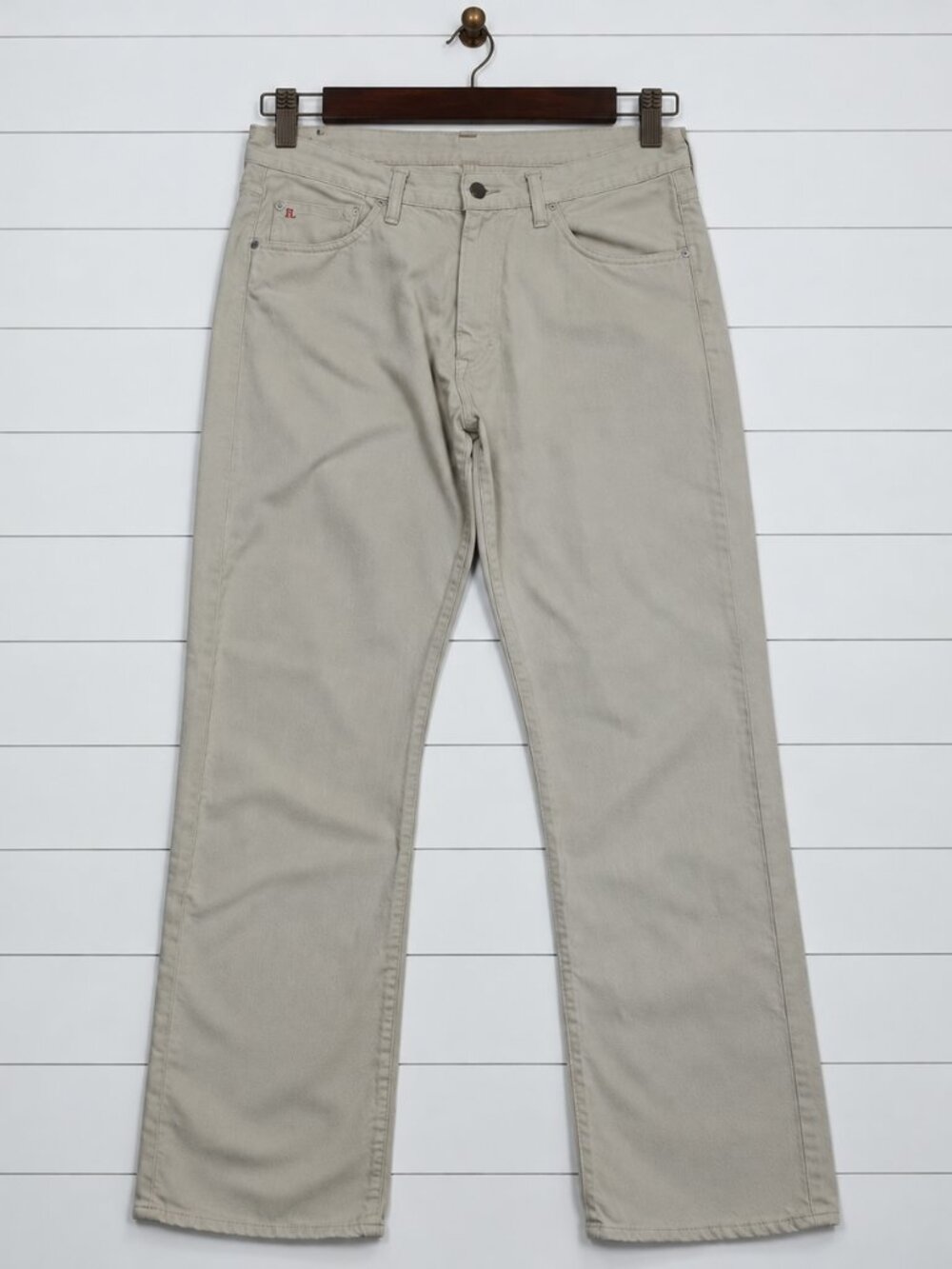 Polo Ralph Lauren Sullivan Slim Jeans Mens 36x36 Beige Stone Cotton